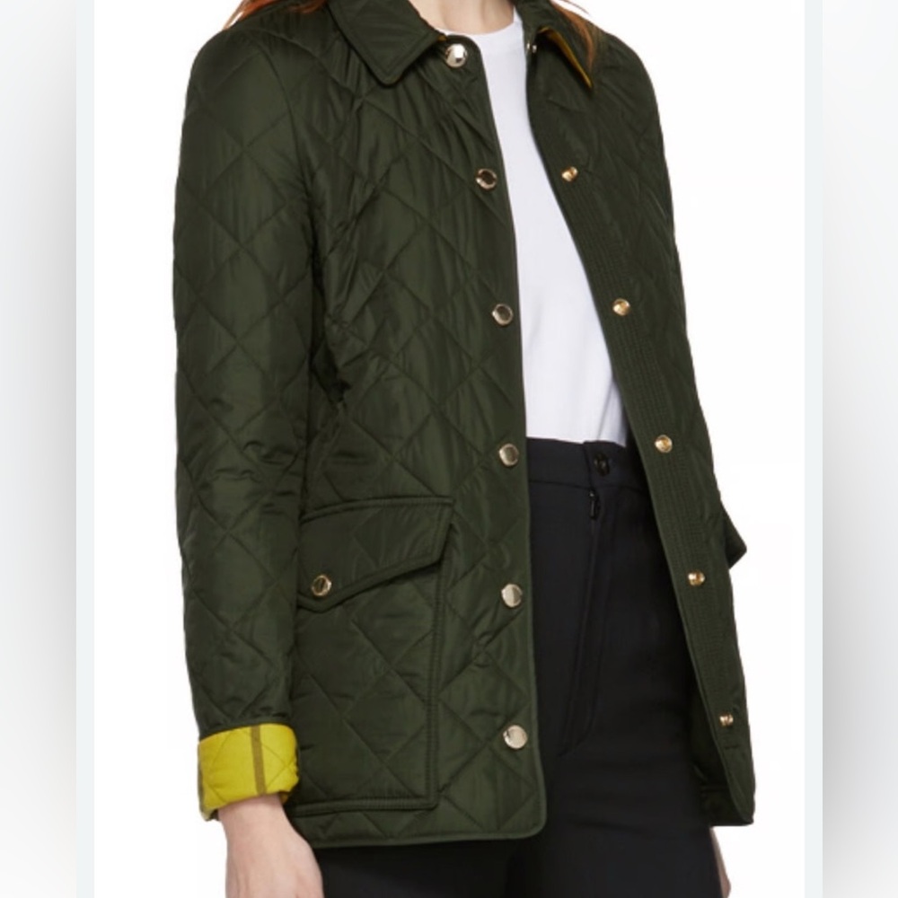 Burberry Quilted Jacket in Forest Green